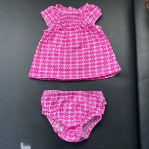 Matching t-shirt dress and ruffled diaper cover